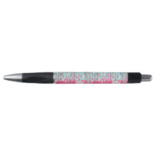 Stylo Foule rose et blanche des Flamants roses