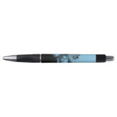 Stylo Fractal Bleu Bébé et Noir (minimum de 6) (Devant)