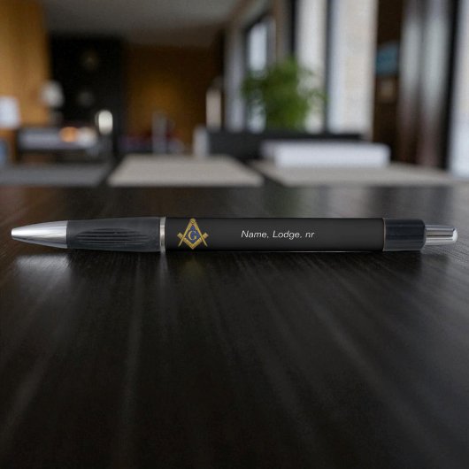 Stylo Freemason Masonic Noir et or