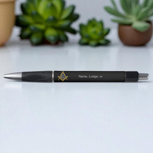 Stylo Freemason Masonic Noir et or