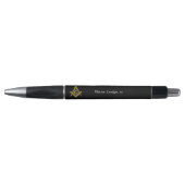 Stylo Freemason Masonic Noir et or (Devant)
