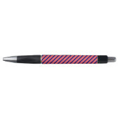 Stylo Fuchsia et rayures jaunes avec bleu marine (Devant)