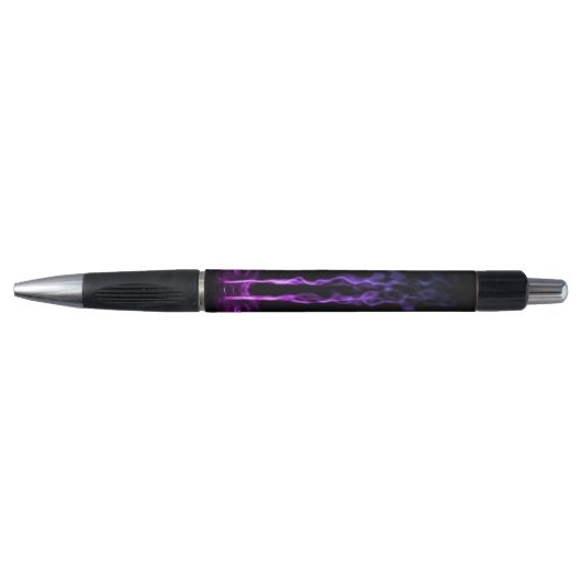 Stylo Fumée de dragon noir et pourpre avec votre nom (Devant)