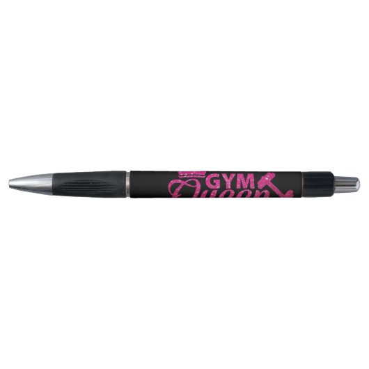 Stylo Funky rose chaud personnalisé faux parties scintil (Devant)