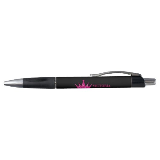 Stylo Funky rose chaud personnalisé faux parties scintil (Haut)