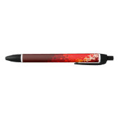 Stylo géométrique en rouge vif et beige (Bas)