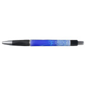 Stylo gerbera bleu électrique (Devant)
