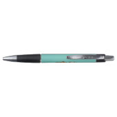 Stylo Girafe avec l'arrière - plan turquoise (Dos)