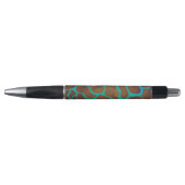 Stylo Giraffe Impression Brown et Turquoise (Devant)
