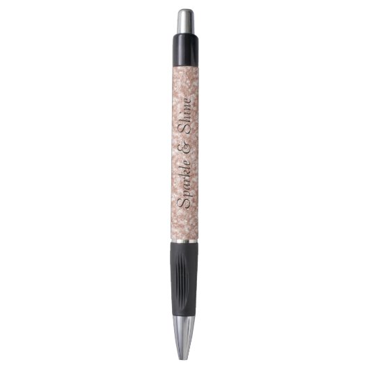 Stylo Girly Blush Pink Glitter (Devant (Vertical))