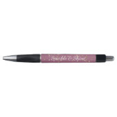 Stylo Glitzy Boysenberry Pink Gold Glitter Sparkle (Devant)