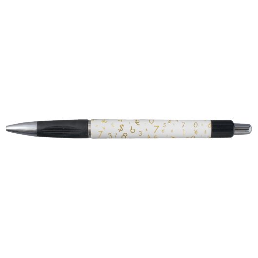 Stylo Gold Luxury Numéros & Devise Symboles Motif (Devant)