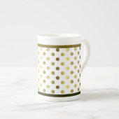 Stylo Golden Polka Dot Bone China Mug (Devant droit)