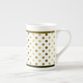 Stylo Golden Polka Dot Bone China Mug (Droite)