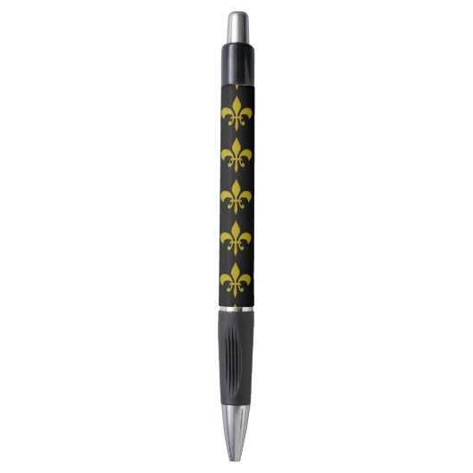 Stylo Golden Royal Lily Border + votre backgr. & idées (Devant (Vertical))
