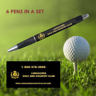 Stylo Golf Club League Logo Téléphone Site Web