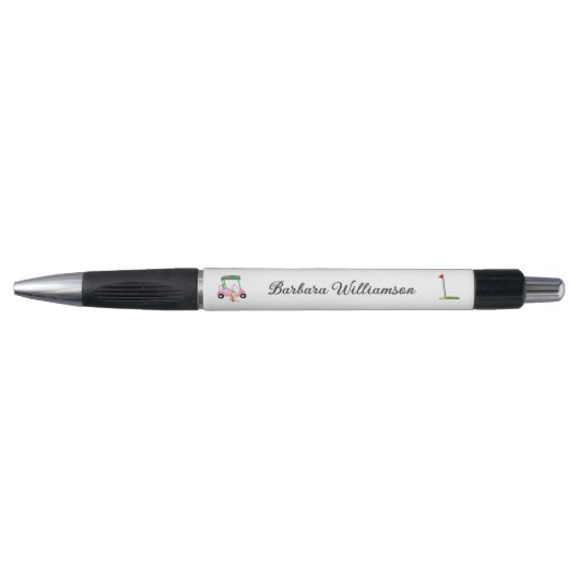Stylo Golf Gal Pink Part Drapeau Personnalisé Nom (Devant)