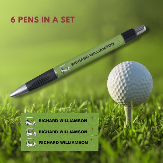 Stylo Golf Guy Panier Drapeau Personnalisé Nom