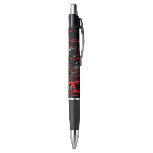 Stylo Goth nocturne d'horreur - Noir et Blanc, Rouge (Bas (Vertical))
