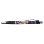 Stylo Gras Trendy violet jaune or faux marbre (Haut)