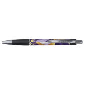 Stylo Gras Trendy violet jaune or faux marbre (Dos)