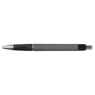 Stylo Gris et charbon de bois cinq bandes motif