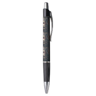 Stylo Guitare Électrique Sur Fond Noir