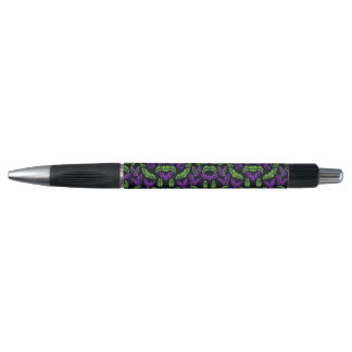 Stylo Halloween chauves-souris vert violet néon co