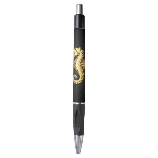 Stylo Hippocampe Polygonal Or (Devant (Vertical))
