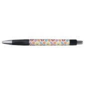 Stylo Ikat coloré de diamants géométrique (Devant)