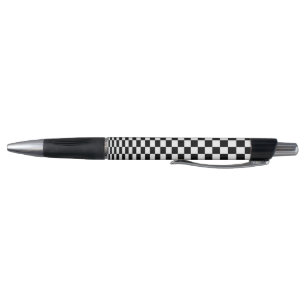 Stylo Illusion optique Motif noir et blanc À damiers
