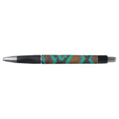 Stylo Impression Brown et Turquoise de serpent (Devant)
