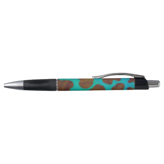 Stylo Impression Brown et Turquoise de vache (Haut)