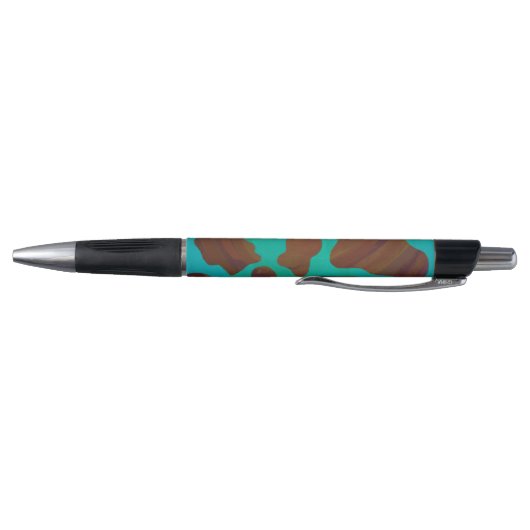 Stylo Impression Brown et Turquoise de vache (Bas)