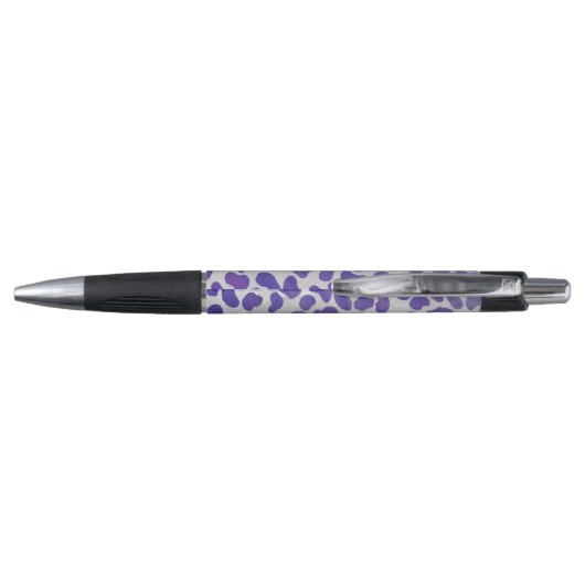 Stylo Impression dalmate violet et blanche (Dos)