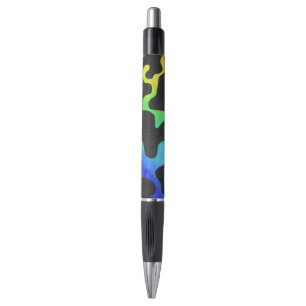 Stylo Impression noire et arc-en-ciel de vache