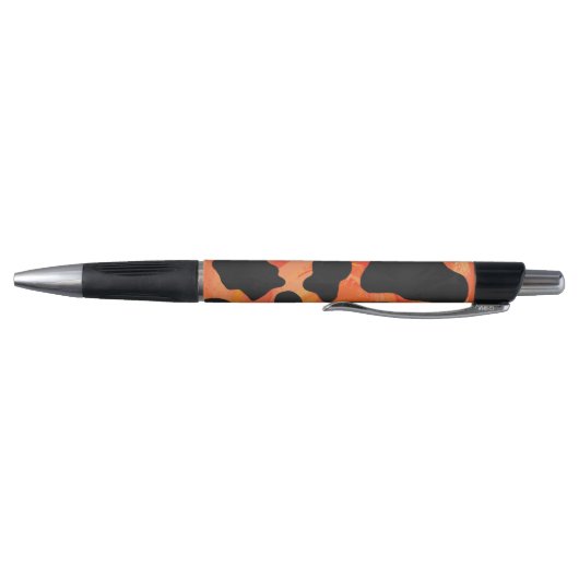 Stylo Impression noire et orange de vache (Bas)