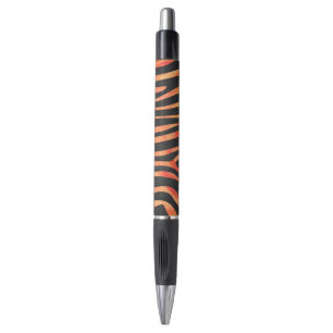 Stylo Impression noire et orange Zebra