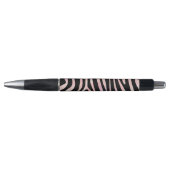 Stylo Impression noire et rose Zebra (Devant)