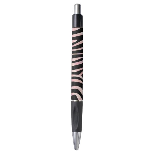 Stylo Impression noire et rose Zebra (Devant (Vertical))