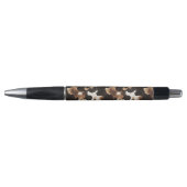 Stylo Impression vache crème marron noir (Devant)