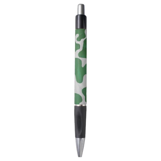 Stylo Impression verte et blanche de vache (Devant (Vertical))