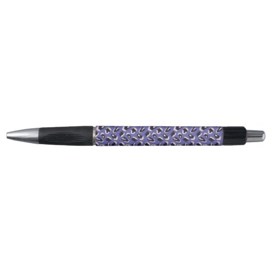 Stylo imprimé animal abstrait violet (Devant)