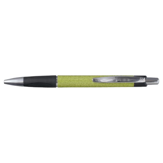 Stylo Initiales Monogramme Denim Vert Gris Cool moderne (Dos)