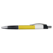 Stylo Jaune Bloc Monogramme Nom Moderne en Noir (Haut)