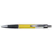 Stylo Jaune Bloc Monogramme Nom Moderne en Noir (Dos)