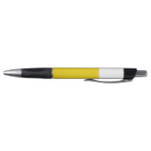 Stylo Jaune Bloc Monogramme Nom Moderne en Noir (Bas)