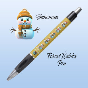 Stylo Joli bonhomme de neige de Noël, graphique festif, 