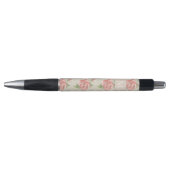 Stylo Joli monogramme de roses roses et de points (Devant)