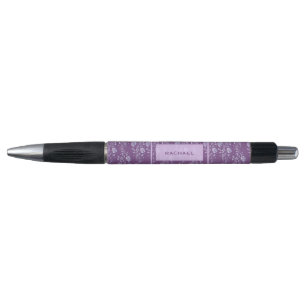 Stylo Joli monogramme floral pourpre et Lilac